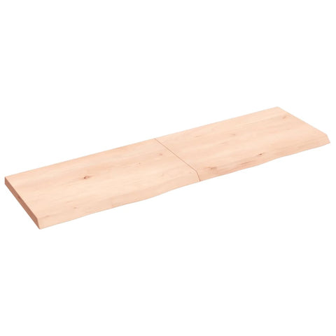 vidaXL Wall Shelf 140x40x(2-4) cm Untreated Solid Wood Oak