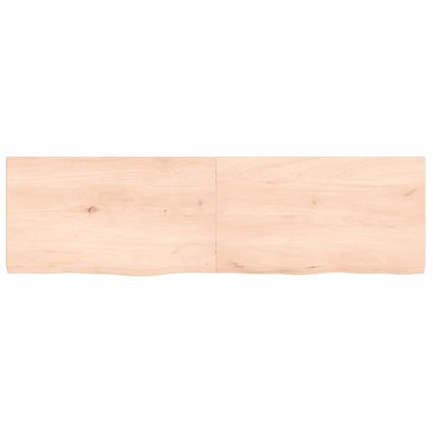 vidaXL Wall Shelf 140x40x(2-4) cm Untreated Solid Wood Oak