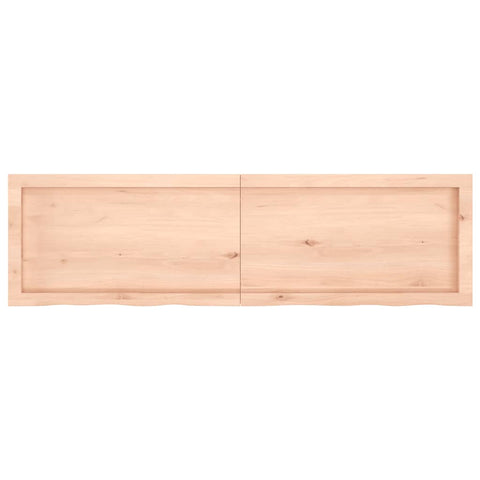 vidaXL Wall Shelf 140x40x(2-4) cm Untreated Solid Wood Oak