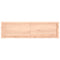 vidaXL Wall Shelf 140x40x(2-4) cm Untreated Solid Wood Oak
