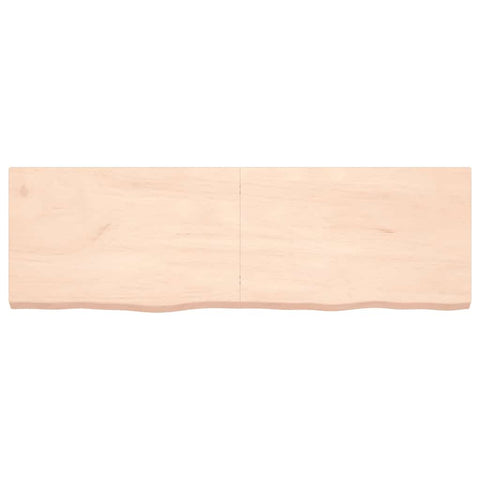 vidaXL Wall Shelf 160x50x(2-6) cm Untreated Solid Wood Oak