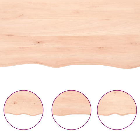 vidaXL Wall Shelf 160x50x(2-6) cm Untreated Solid Wood Oak