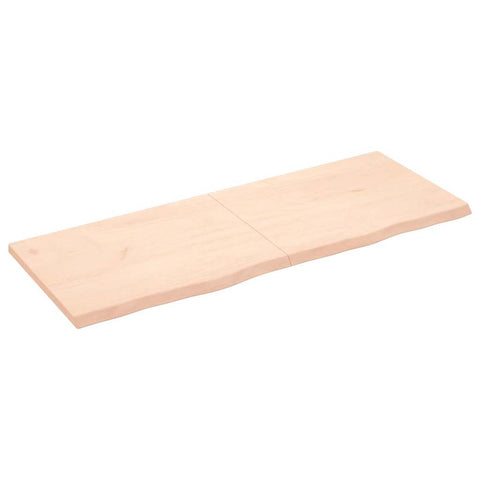 vidaXL Wall Shelf 160x60x(2-4) cm Untreated Solid Wood Oak