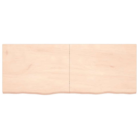 vidaXL Wall Shelf 160x60x(2-4) cm Untreated Solid Wood Oak