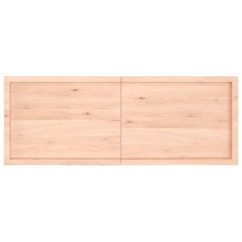 vidaXL Wall Shelf 160x60x(2-4) cm Untreated Solid Wood Oak