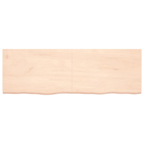 vidaXL Wall Shelf 180x60x(2-4) cm Untreated Solid Wood Oak