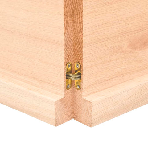 vidaXL Wall Shelf 180x60x(2-4) cm Untreated Solid Wood Oak