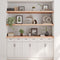 vidaXL Wall Shelf 180x60x(2-6) cm Untreated Solid Wood Oak