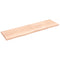 vidaXL Wall Shelf 220x60x(2-4) cm Untreated Solid Wood Oak