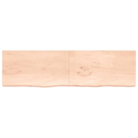 vidaXL Wall Shelf 220x60x(2-4) cm Untreated Solid Wood Oak