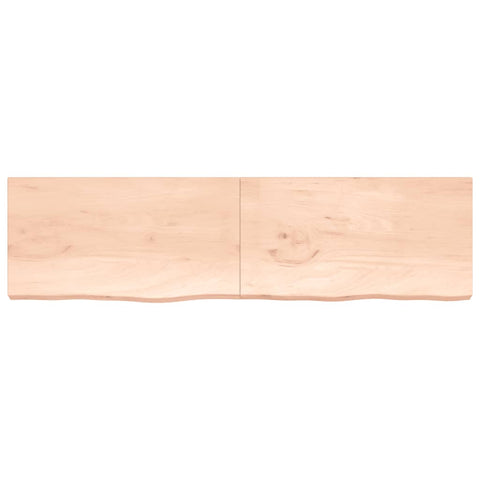 vidaXL Wall Shelf 220x60x(2-6) cm Untreated Solid Wood Oak