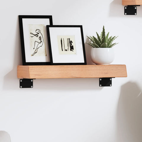 vidaXL Wall Shelf Light Brown 40x10x6 cm Treated Solid Wood Oak