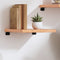 vidaXL Wall Shelf Light Brown 40x40x(2-4) cm Treated Solid Wood Oak