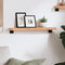 vidaXL Wall Shelf Light Brown 60x10x4 cm Treated Solid Wood Oak