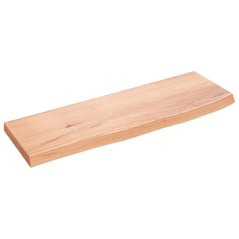 vidaXL Wall Shelf Light Brown 60x20x2 cm Treated Solid Wood Oak