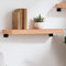 vidaXL Wall Shelf Light Brown 60x20x6 cm Treated Solid Wood Oak