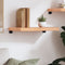 vidaXL Wall Shelf Light Brown 60x30x(2-6) cm Treated Solid Wood Oak