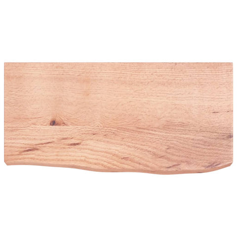 vidaXL Wall Shelf Light Brown 60x30x(2-6) cm Treated Solid Wood Oak