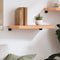 vidaXL Wall Shelf Light Brown 60x40x(2-6) cm Treated Solid Wood Oak