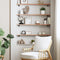 vidaXL Wall Shelf Light Brown 80x10x2 cm Treated Solid Wood Oak