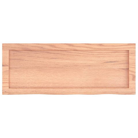 vidaXL Wall Shelf Light Brown 80x30x(2-4) cm Treated Solid Wood Oak
