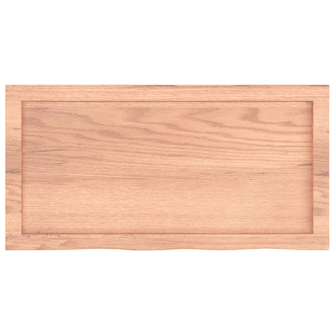 vidaXL Wall Shelf Light Brown 80x40x(2-6) cm Treated Solid Wood Oak
