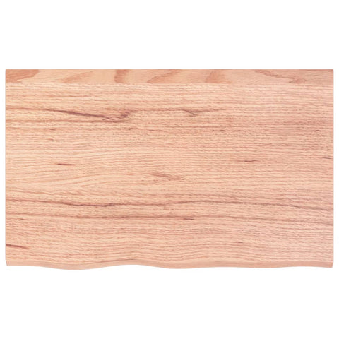 vidaXL Wall Shelf Light Brown 80x50x(2-6) cm Treated Solid Wood Oak