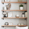 vidaXL Wall Shelf Light Brown 100x10x4 cm Treated Solid Wood Oak