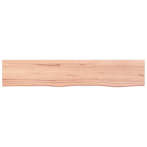 vidaXL Wall Shelf Light Brown 100x20x2 cm Treated Solid Wood Oak