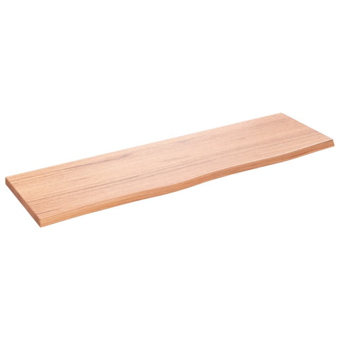 vidaXL Wall Shelf Light Brown 100x30x2 cm Treated Solid Wood Oak
