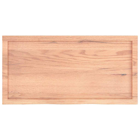 vidaXL Wall Shelf Light Brown 100x50x(2-4) cm Treated Solid Wood Oak