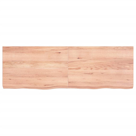 vidaXL Wall Shelf Light Brown 120x40x(2-6) cm Treated Solid Wood Oak