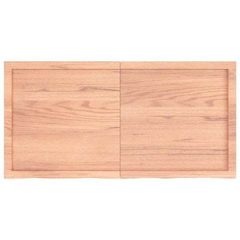 vidaXL Wall Shelf Light Brown 120x60x(2-4) cm Treated Solid Wood Oak