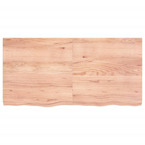 vidaXL Wall Shelf Light Brown 120x60x(2-6) cm Treated Solid Wood Oak