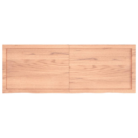 vidaXL Wall Shelf Light Brown 140x50x(2-4) cm Treated Solid Wood Oak