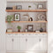vidaXL Wall Shelf Light Brown 160x60x(2-6) cm Treated Solid Wood Oak