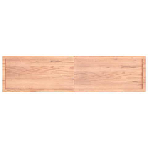 vidaXL Wall Shelf Light Brown 200x50x(2-4) cm Treated Solid Wood Oak