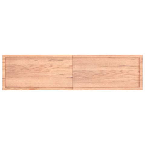 vidaXL Wall Shelf Light Brown 200x50x(2-6) cm Treated Solid Wood Oak