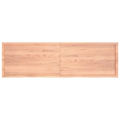 vidaXL Wall Shelf Light Brown 200x60x(2-6) cm Treated Solid Wood Oak