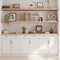 vidaXL Wall Shelf Light Brown 220x50x(2-6) cm Treated Solid Wood Oak