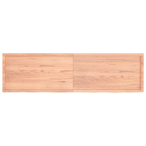 vidaXL Wall Shelf Light Brown 220x60x(2-4) cm Treated Solid Wood Oak