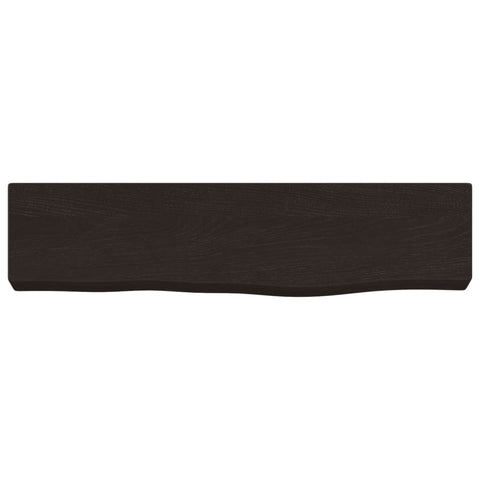 vidaXL Wall Shelf Dark Brown 40x10x4 cm Treated Solid Wood Oak