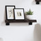 vidaXL Wall Shelf Dark Brown 40x10x4 cm Treated Solid Wood Oak