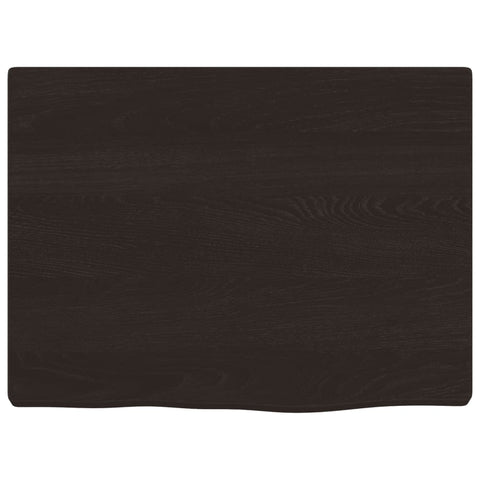 vidaXL Wall Shelf Dark Brown 40x30x2 cm Treated Solid Wood Oak