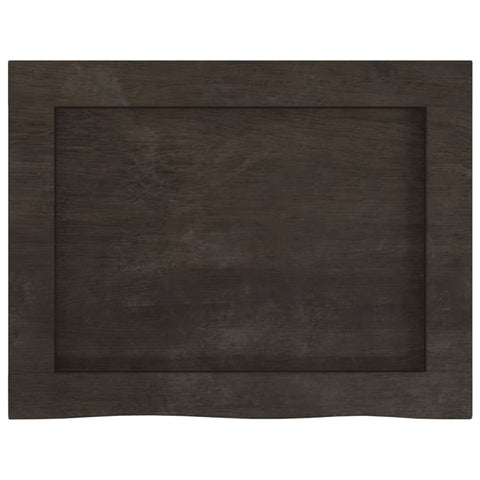 vidaXL Wall Shelf Dark Brown 40x30x(2-4) cm Treated Solid Wood Oak