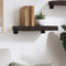 vidaXL Wall Shelf Dark Brown 40x30x(2-6) cm Treated Solid Wood Oak
