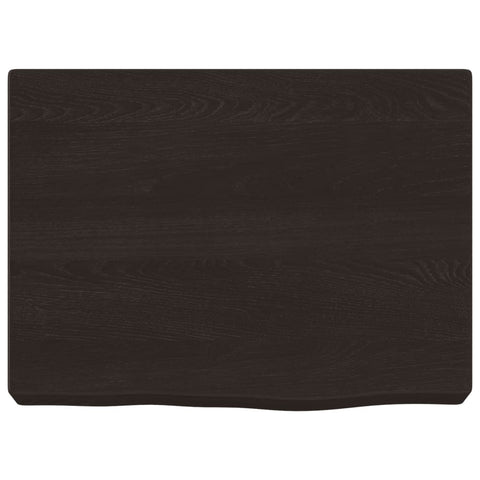 vidaXL Wall Shelf Dark Brown 40x30x(2-6) cm Treated Solid Wood Oak