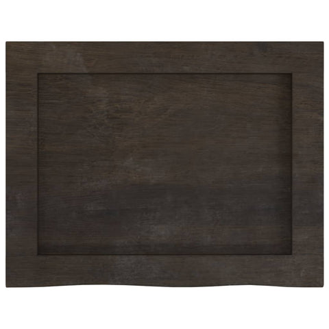 vidaXL Wall Shelf Dark Brown 40x30x(2-6) cm Treated Solid Wood Oak