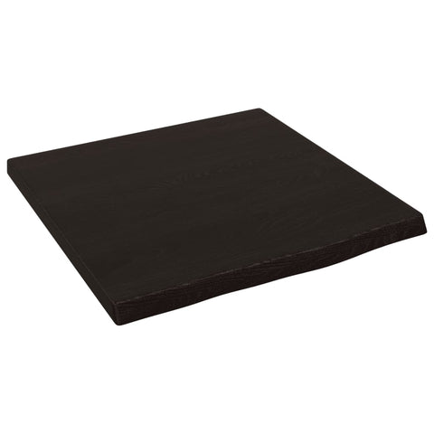vidaXL Wall Shelf Dark Brown 40x40x2 cm Treated Solid Wood Oak