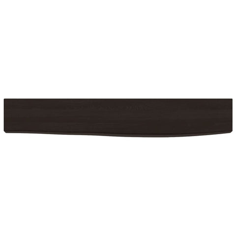 vidaXL Wall Shelf Dark Brown 60x10x4 cm Treated Solid Wood Oak